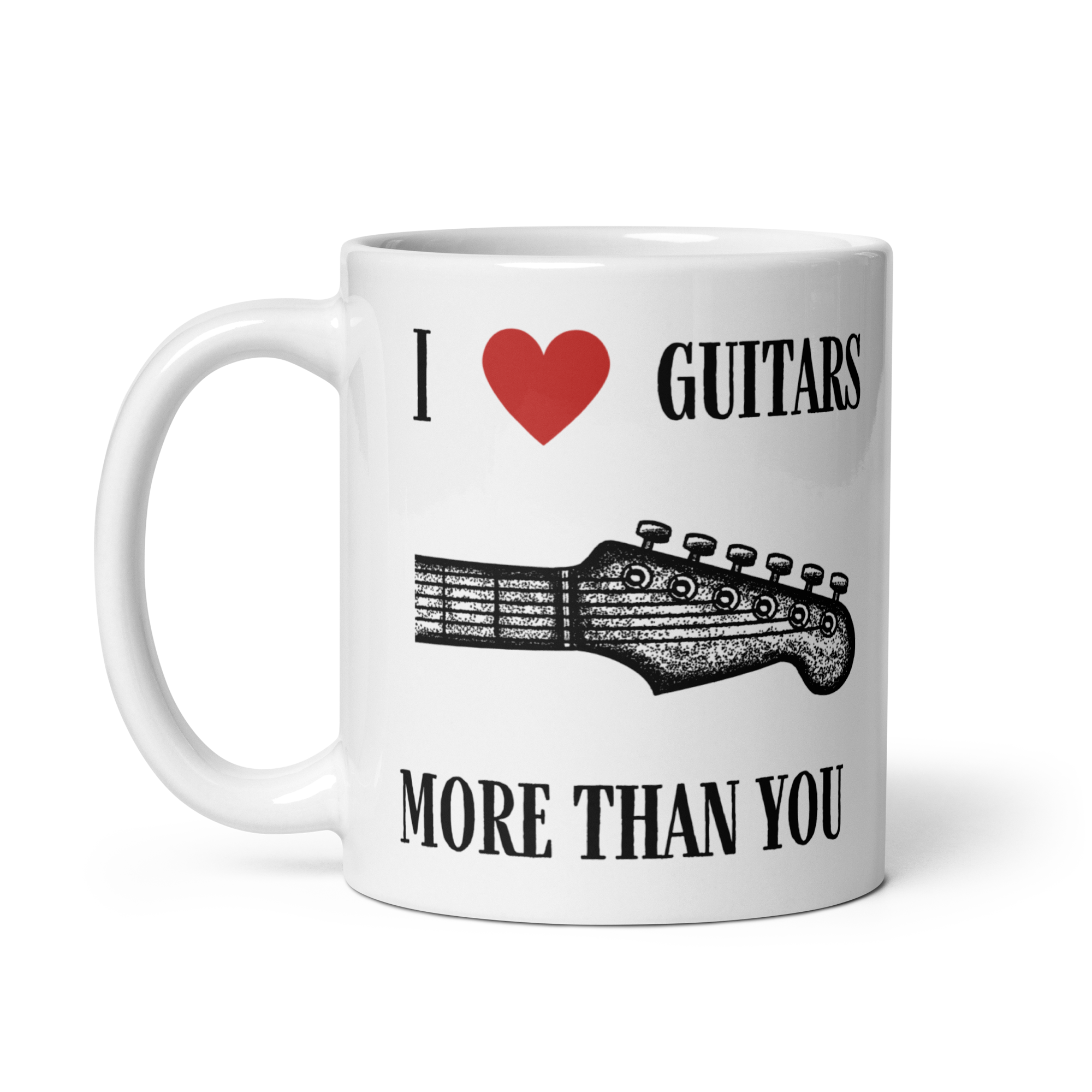 11 Oz. I Love Guitars More Than you Coffee Mug